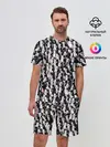 Мужской костюм с шортами / Черно-белые медведи