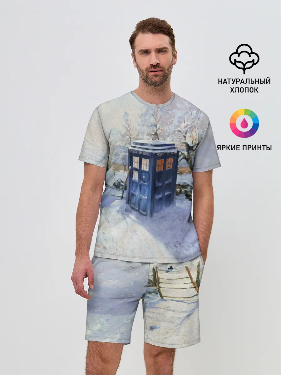 Мужской костюм с шортами / ТАРДИС В СНЕГУ