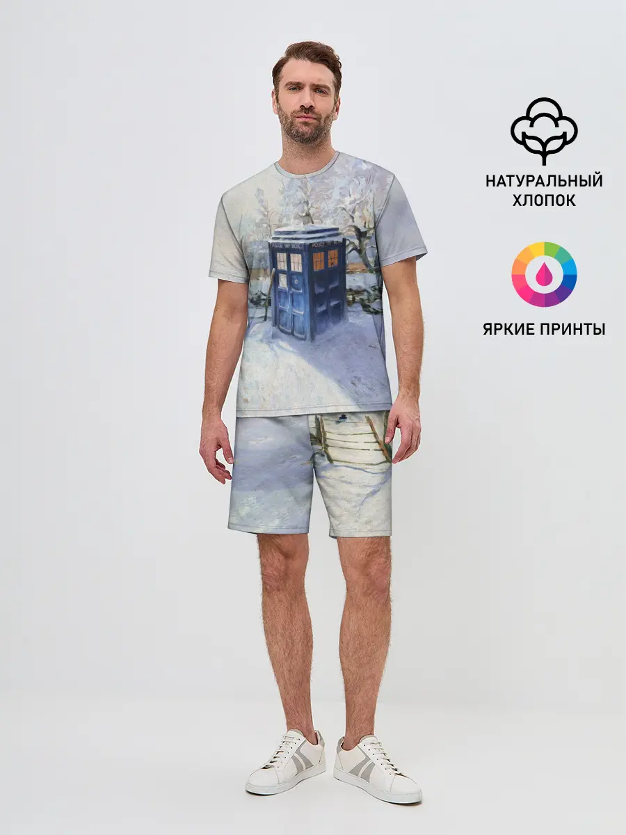 Мужской костюм с шортами / ТАРДИС В СНЕГУ