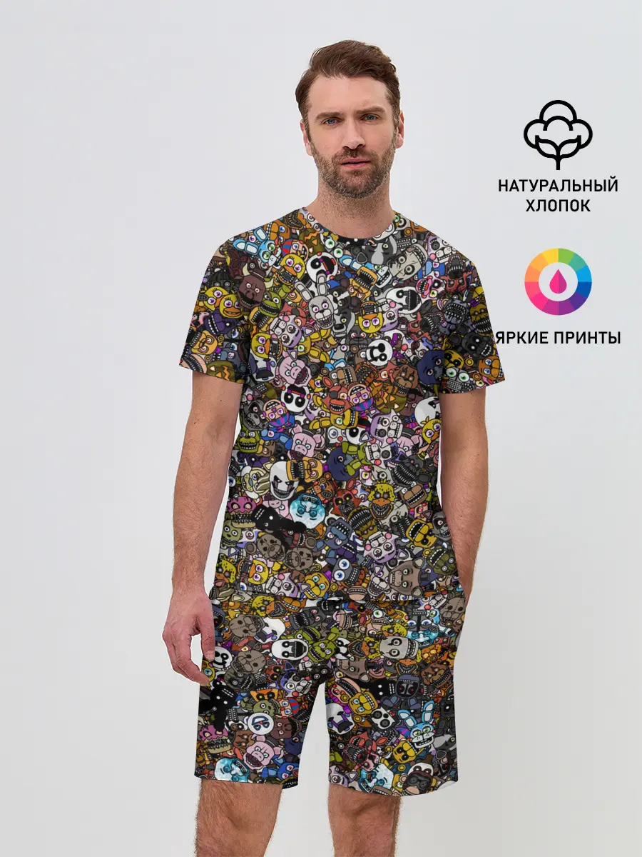 Мужской костюм с шортами / FNaF стикербомбинг