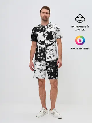 Мужской костюм с шортами / Fortnite & Marshmello