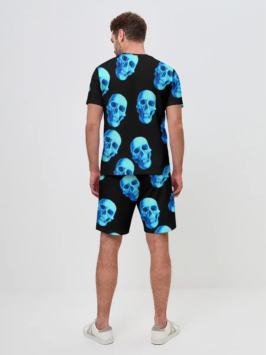 Мужской костюм с шортами / Черепа стиль