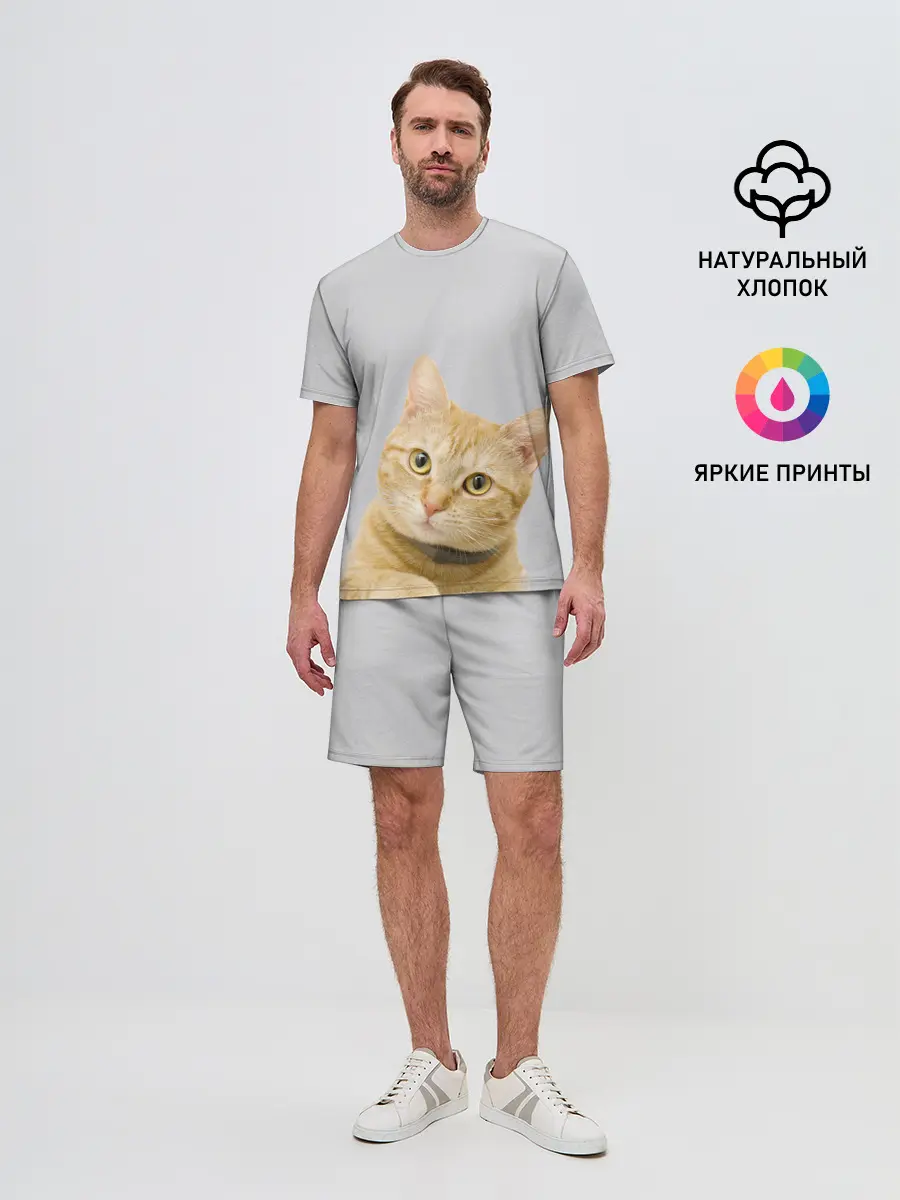 Мужской костюм с шортами / Рыжий котик