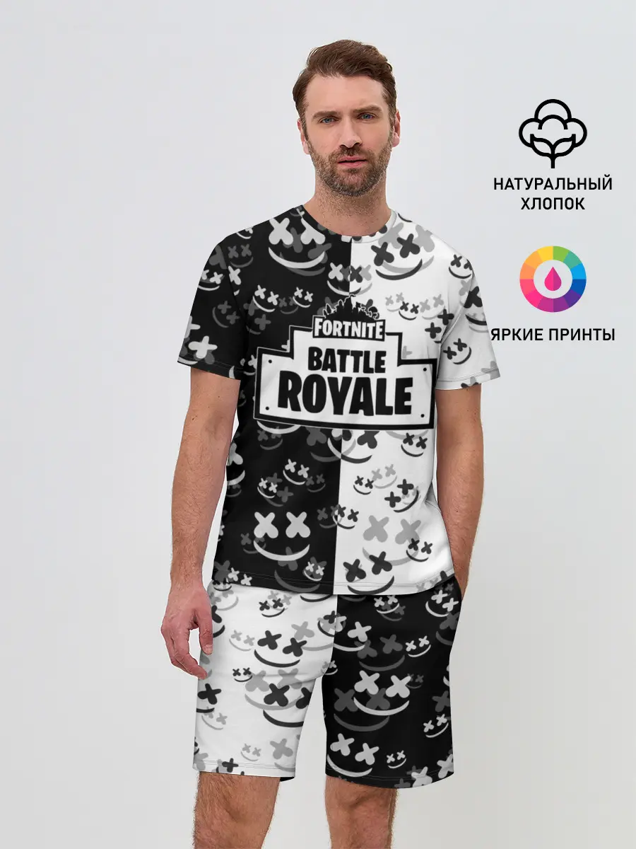 Мужской костюм с шортами / Fortnite & Marshmello