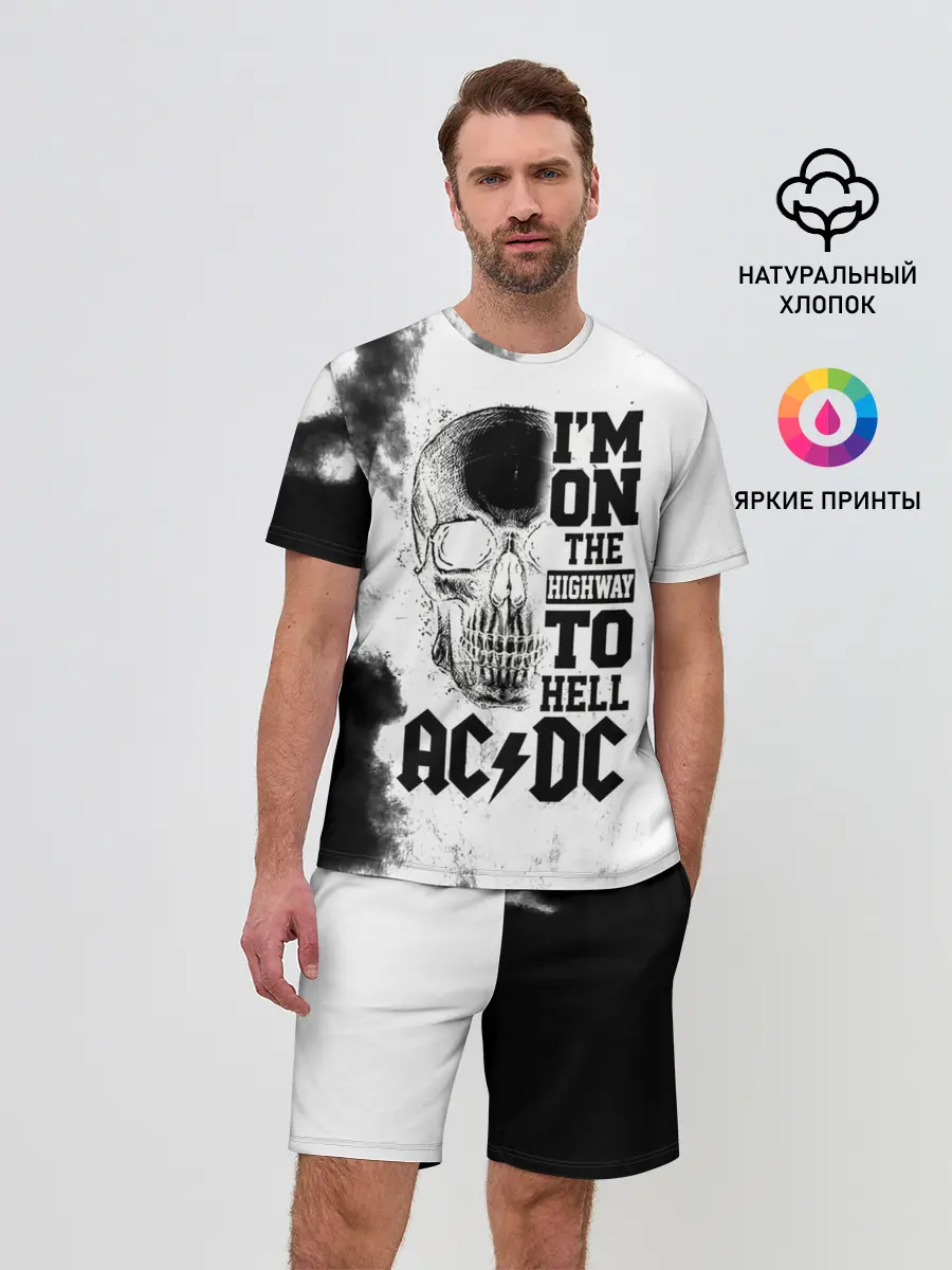 Мужской костюм с шортами / Im on the highway to hell AC/DC