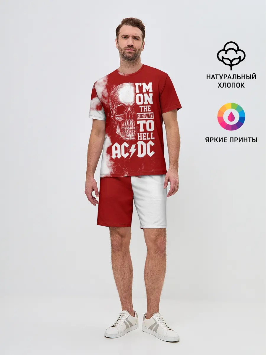Мужской костюм с шортами / Im on the highway to hell AC/DC