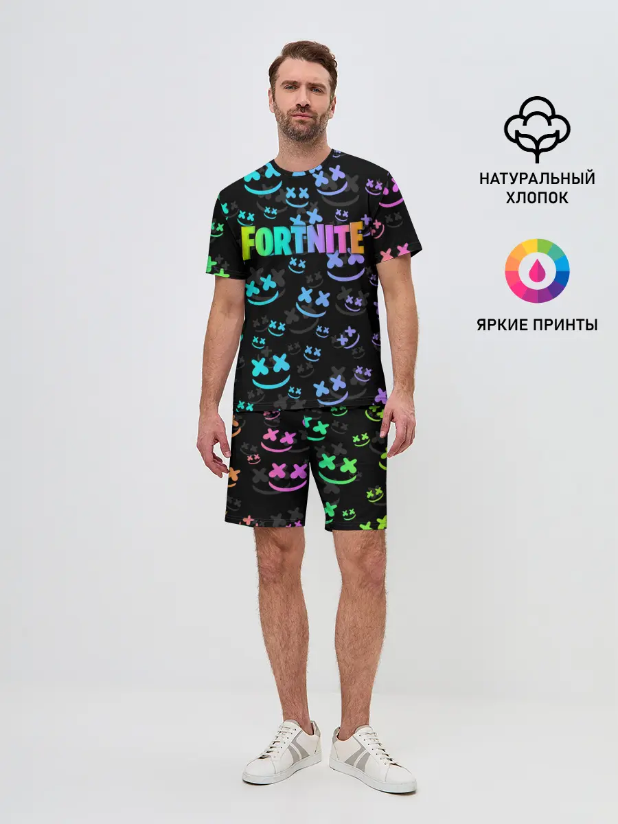 Мужской костюм с шортами / Fortnite & Marshmello
