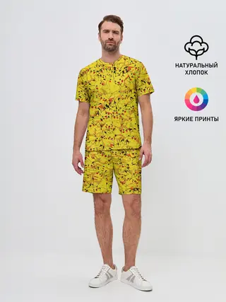 Мужской костюм с шортами / Пикачу