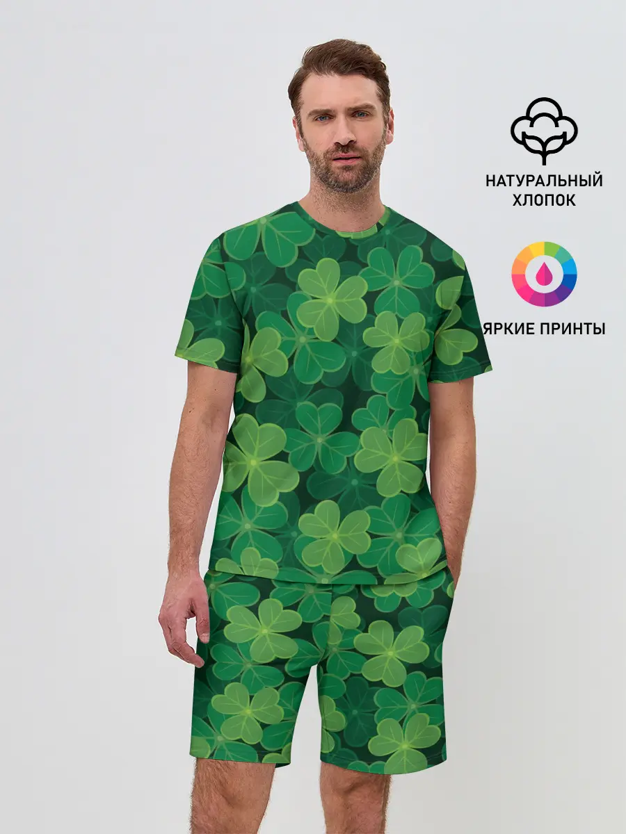 Мужской костюм с шортами / Ирландский клевер