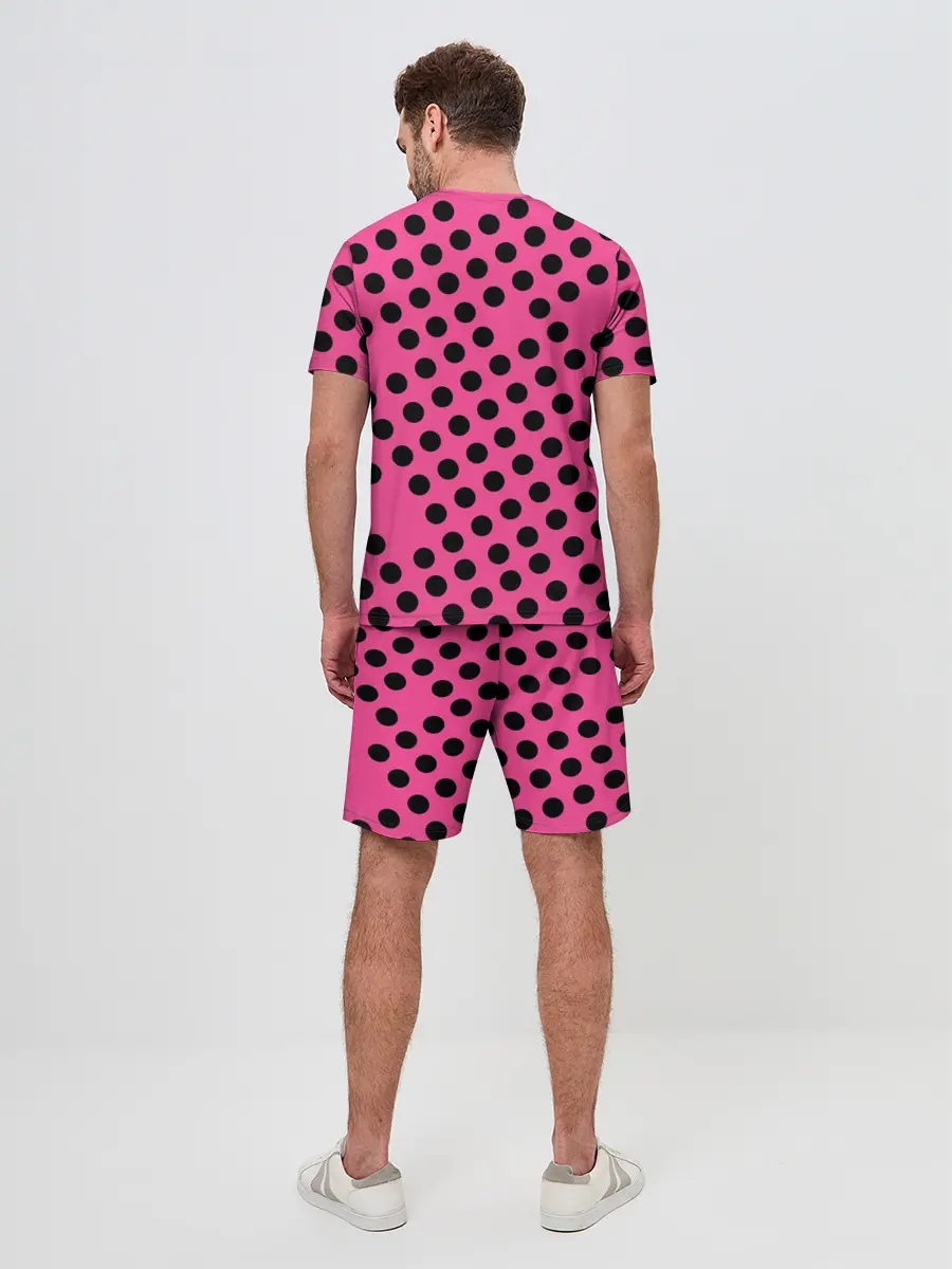 Мужской костюм с шортами / rolling stones pink logo