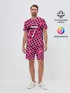 Мужской костюм с шортами / rolling stones pink logo