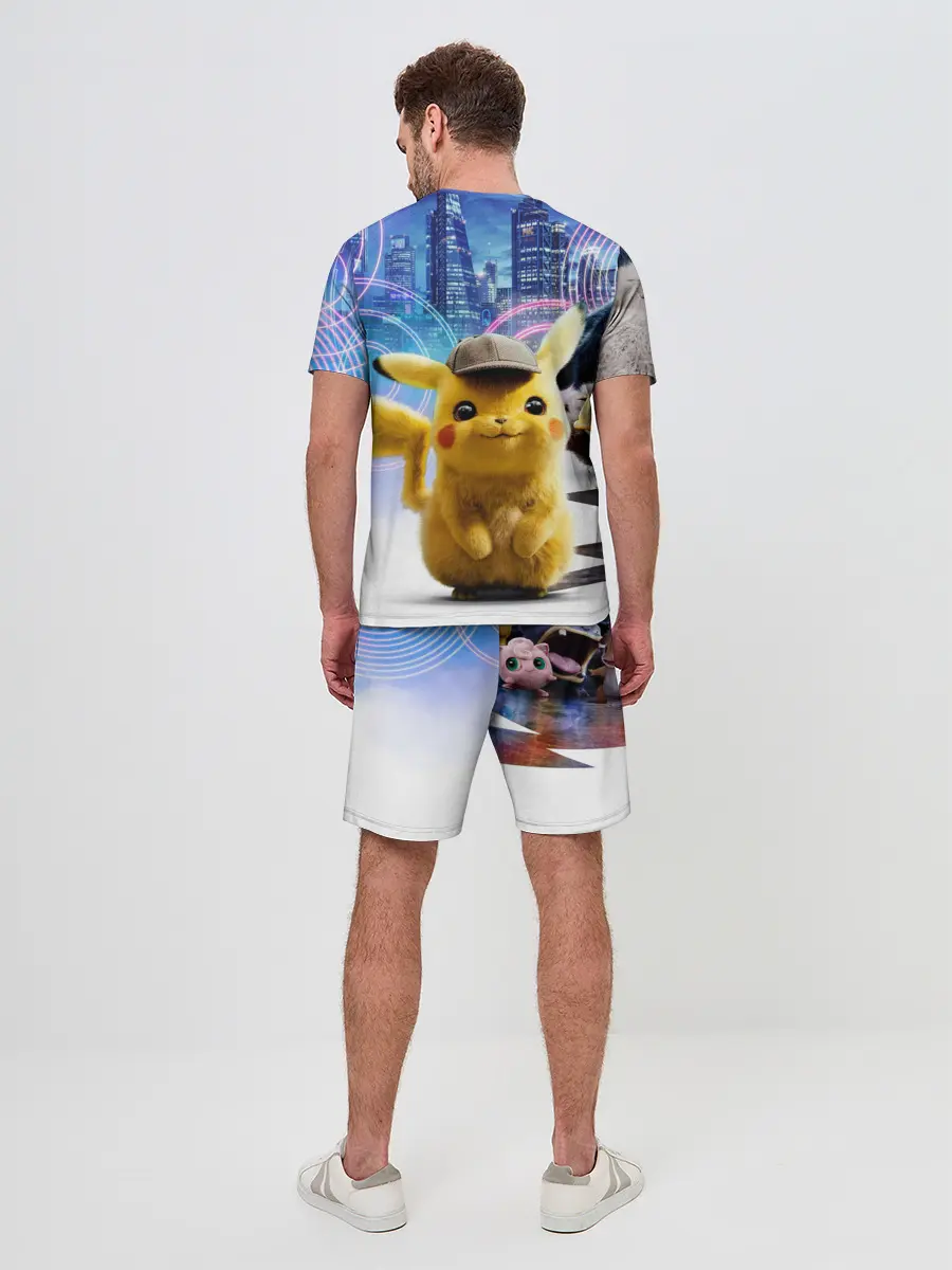 Мужской костюм с шортами / Детектив Пикачу