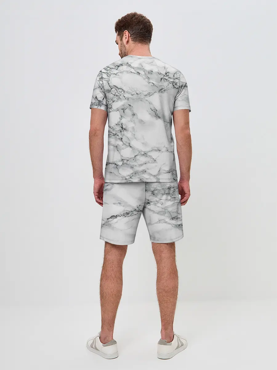 Мужской костюм с шортами / Мрамор
