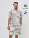 Мужской костюм с шортами / Мрамор