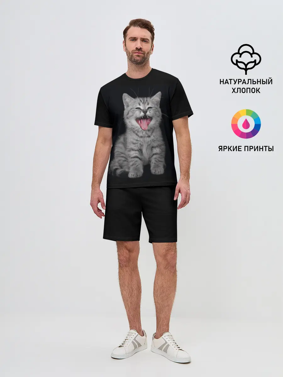 Мужской костюм с шортами / Котенок