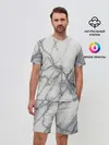 Мужской костюм с шортами / Мрамор