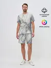 Мужской костюм с шортами / Мрамор