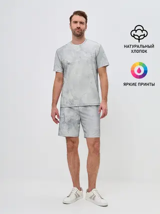 Мужской костюм с шортами / Мрамор