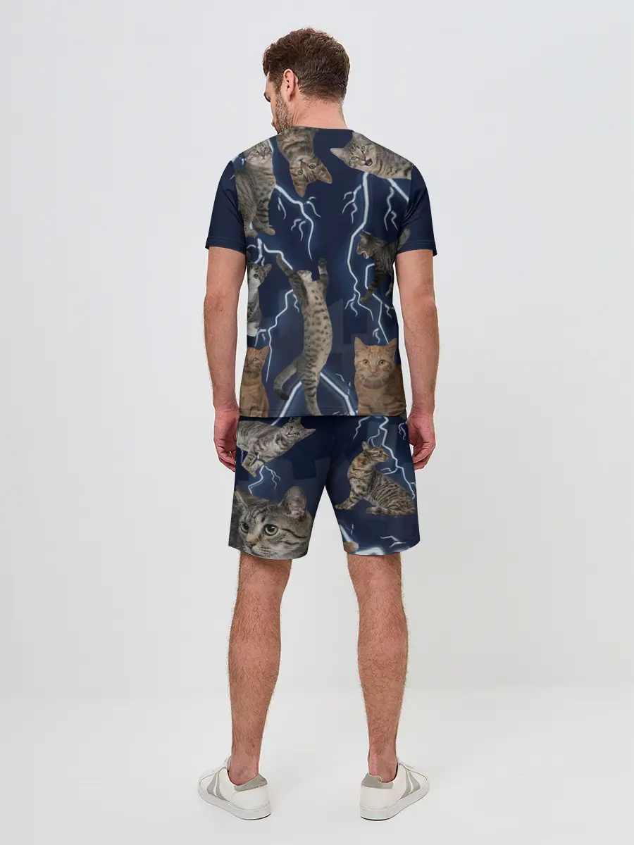 Мужской костюм с шортами / Коты