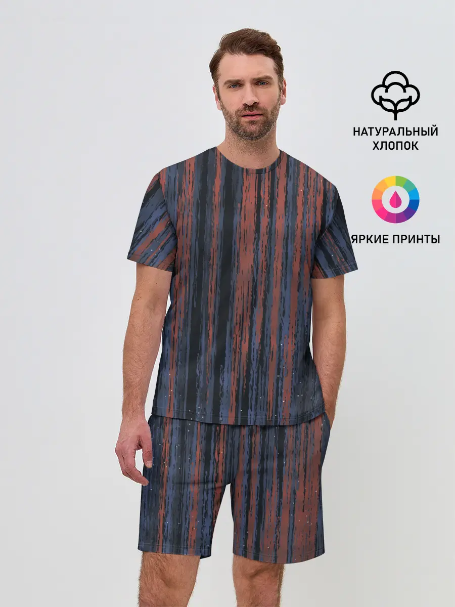 Мужской костюм с шортами / Абстрактный узор