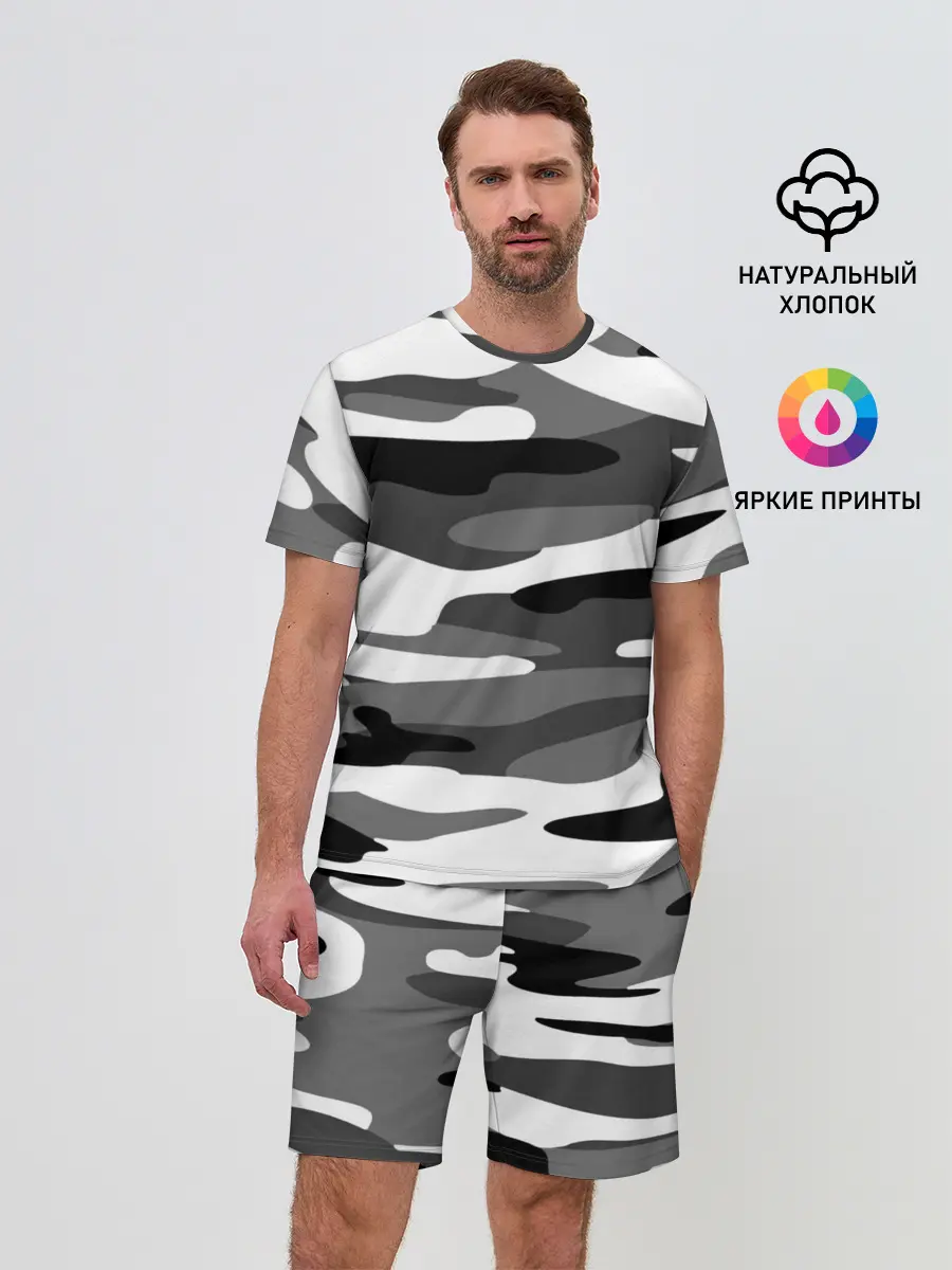 Мужской костюм с шортами / Камуфляж Sabaton без лого