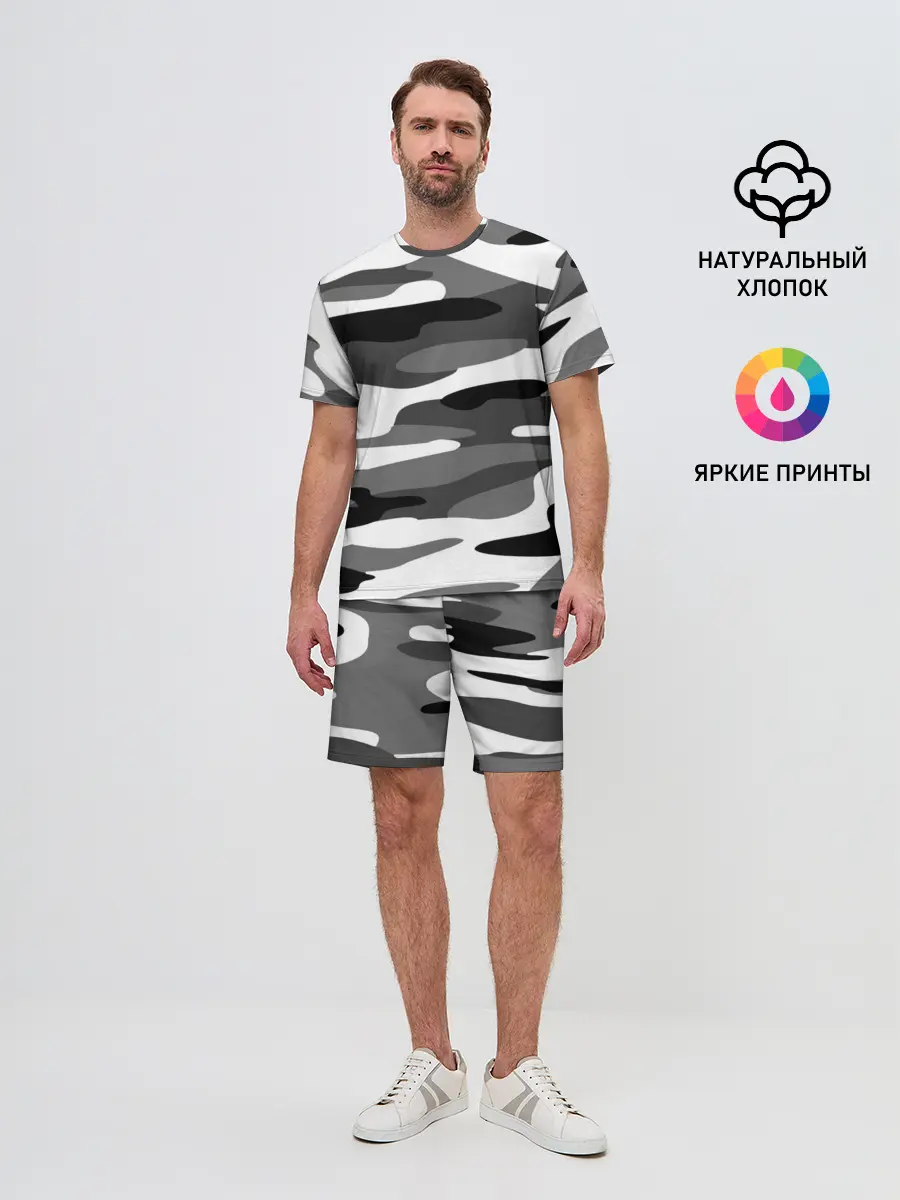 Мужской костюм с шортами / Камуфляж Sabaton без лого