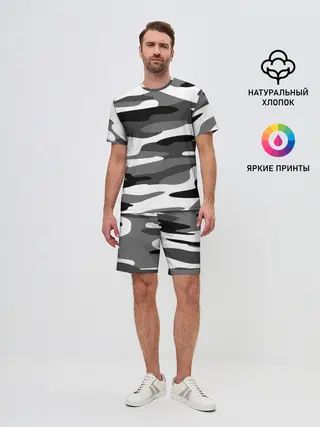 Мужской костюм с шортами / Камуфляж Sabaton без лого