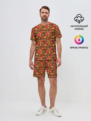 Мужской костюм с шортами / Maple leaves