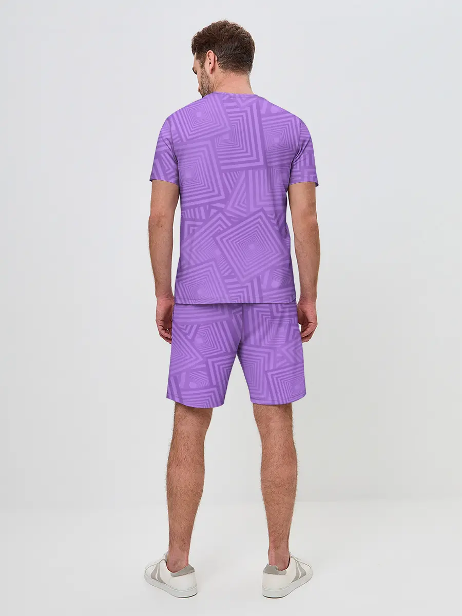 Мужской костюм с шортами / Квадраты в квадратах