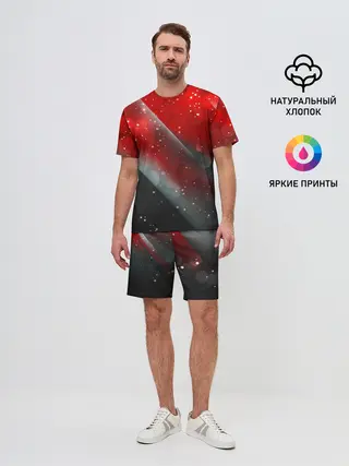 Мужской костюм с шортами / Red & Black