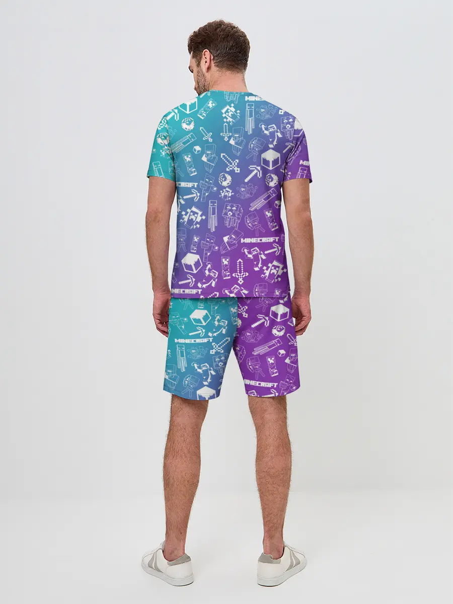 Мужской костюм с шортами / Minecraft pattern