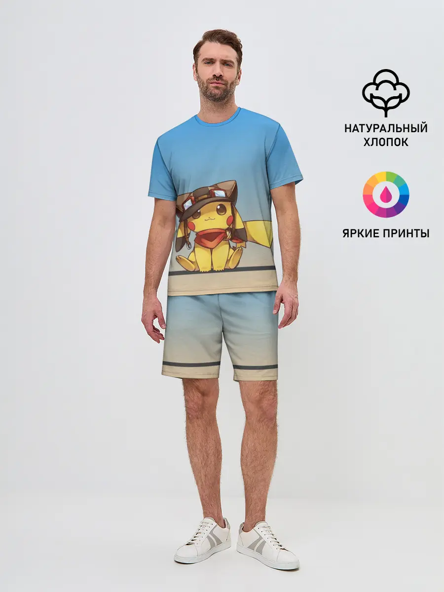 Мужской костюм с шортами / Пикачу