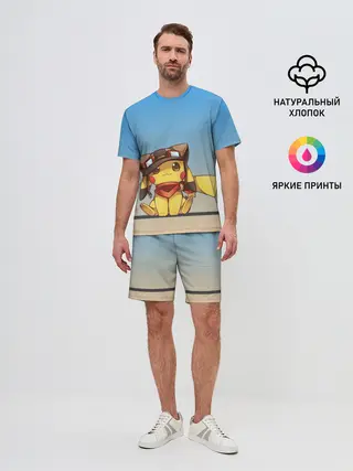 Мужской костюм с шортами / Пикачу