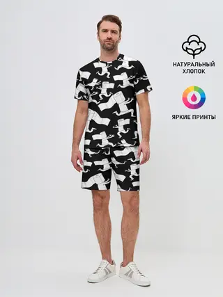 Мужской костюм с шортами / Коронавирус