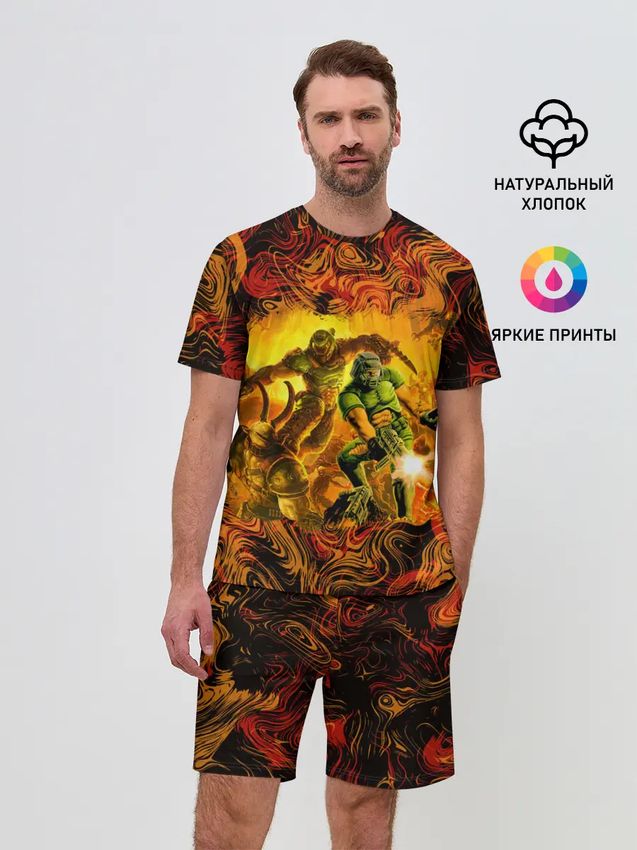 Мужской костюм с шортами / DooM Eternal & 1993