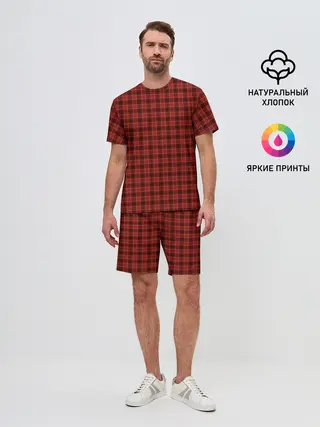 Мужской костюм с шортами / Шотландка