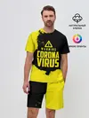 Мужской костюм с шортами / Warning Coronavirus