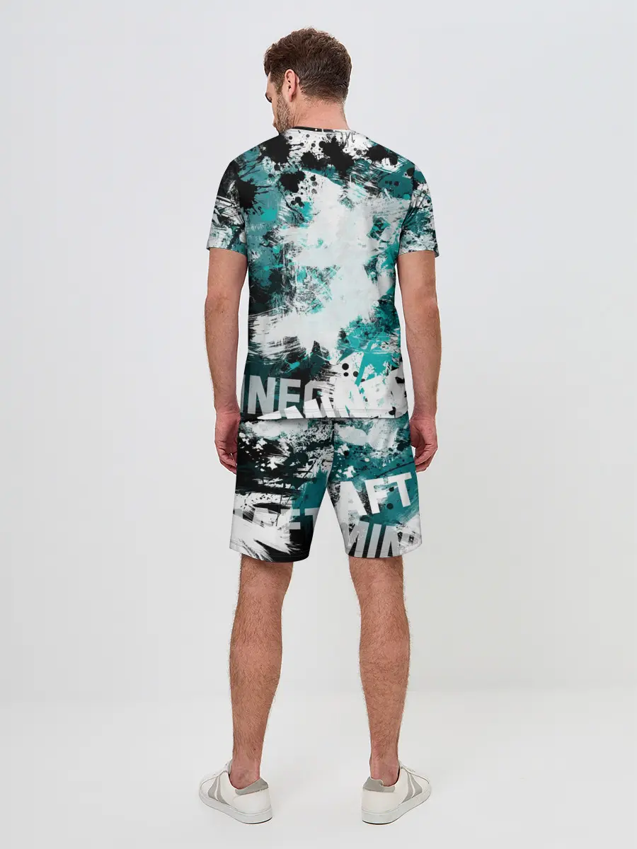 Мужской костюм с шортами / Minecraft / Майнкрафт