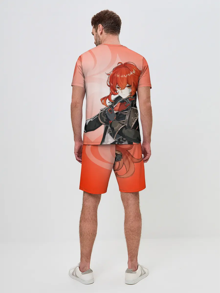 Мужской костюм с шортами / GENSHIN IMPACT, ДИЛЮК