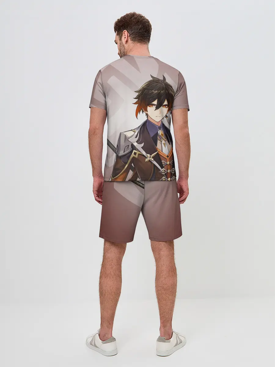 Мужской костюм с шортами / GENSHIN IMPACT, ЧЖУН ЛИ