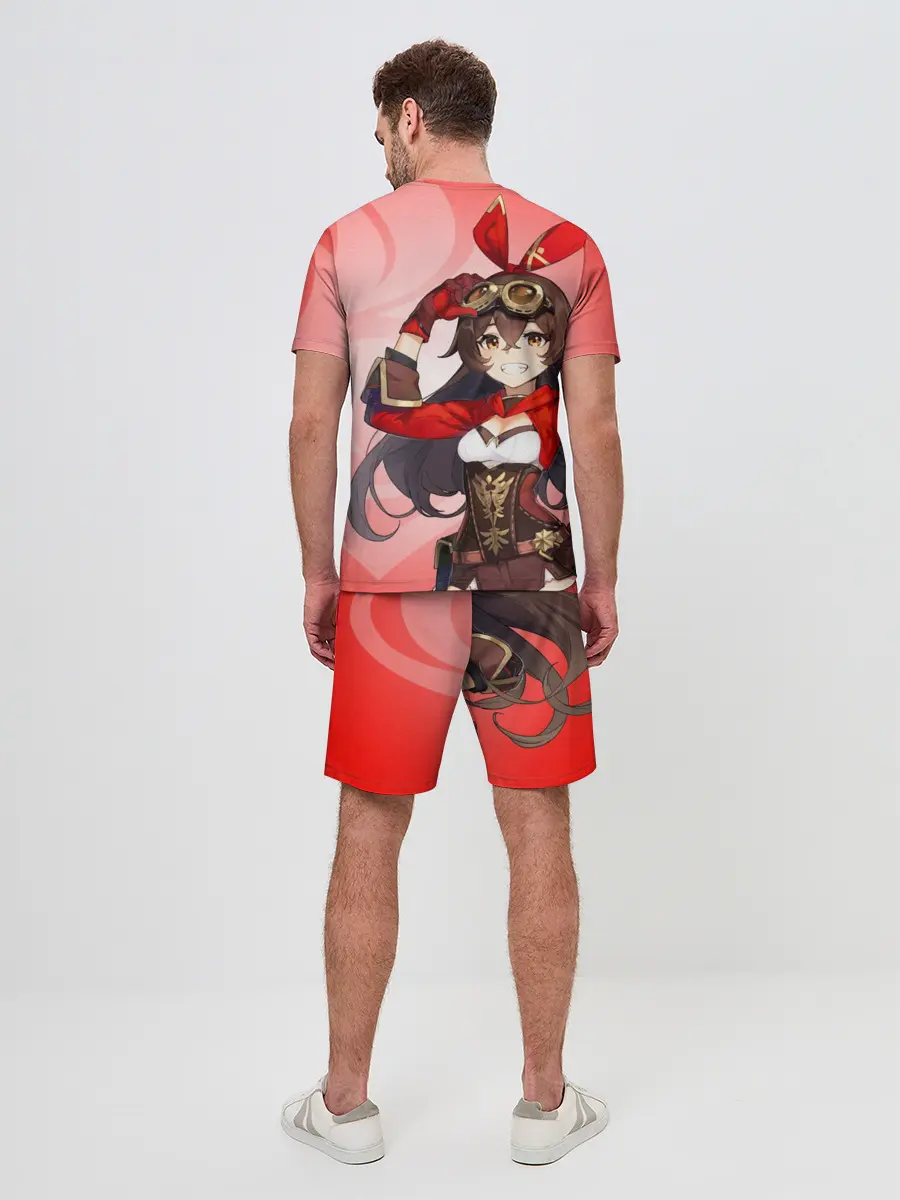 Мужской костюм с шортами / GENSHIN IMPACT, ЭМБЕР,