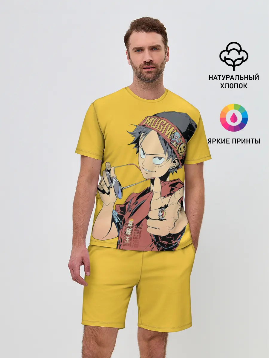 Мужской костюм с шортами / One Piece Luffy Луффи