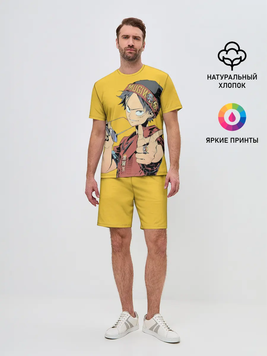 Мужской костюм с шортами / One Piece Luffy Луффи