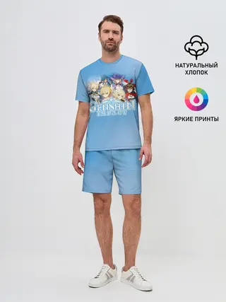 Мужской костюм с шортами / Genshin Impact