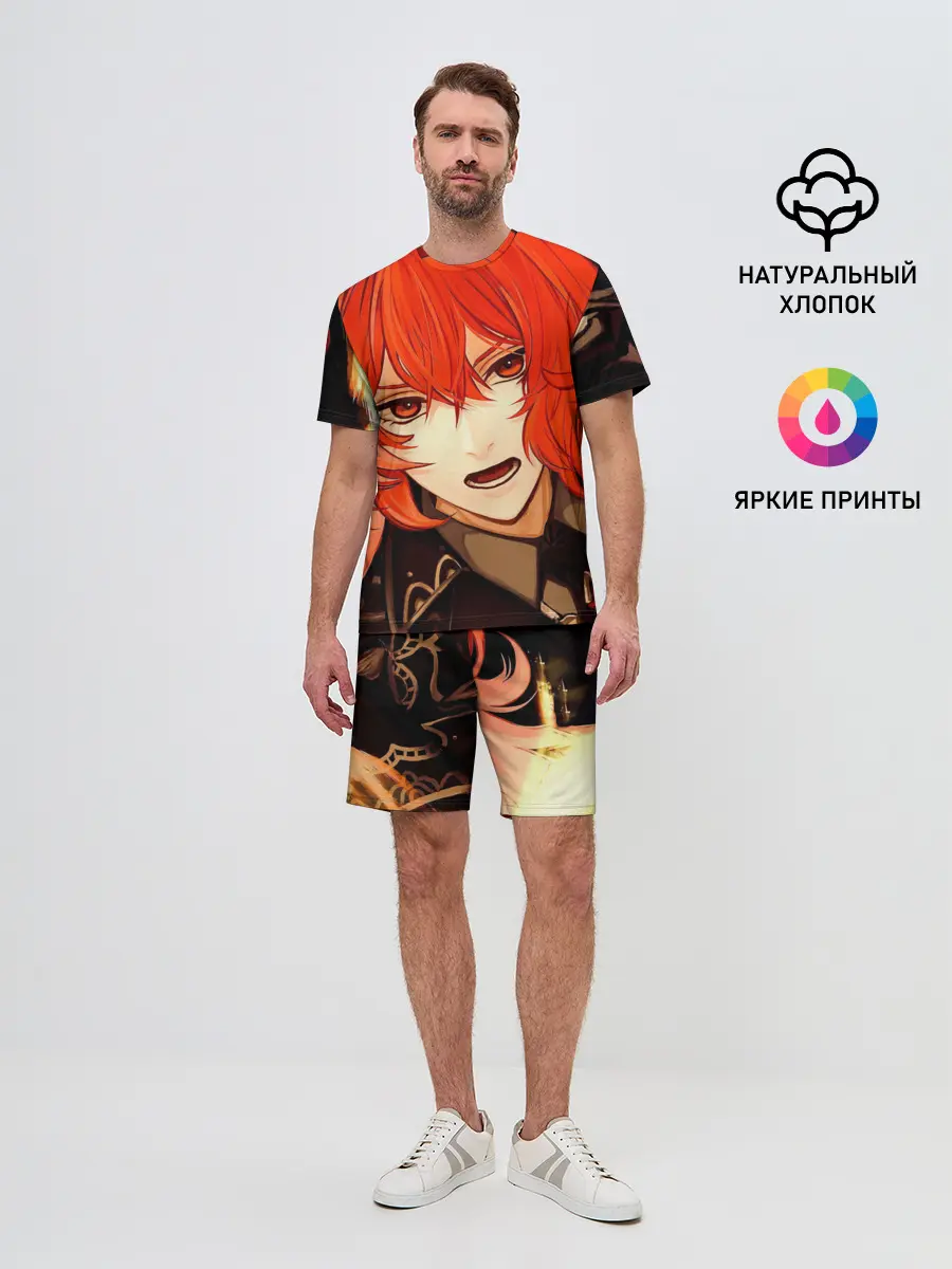 Мужской костюм с шортами / GENSHIN IMPACT DILUC