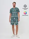 Мужской костюм с шортами / Новогодний узор