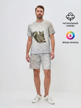 Мужской костюм с шортами / Белки