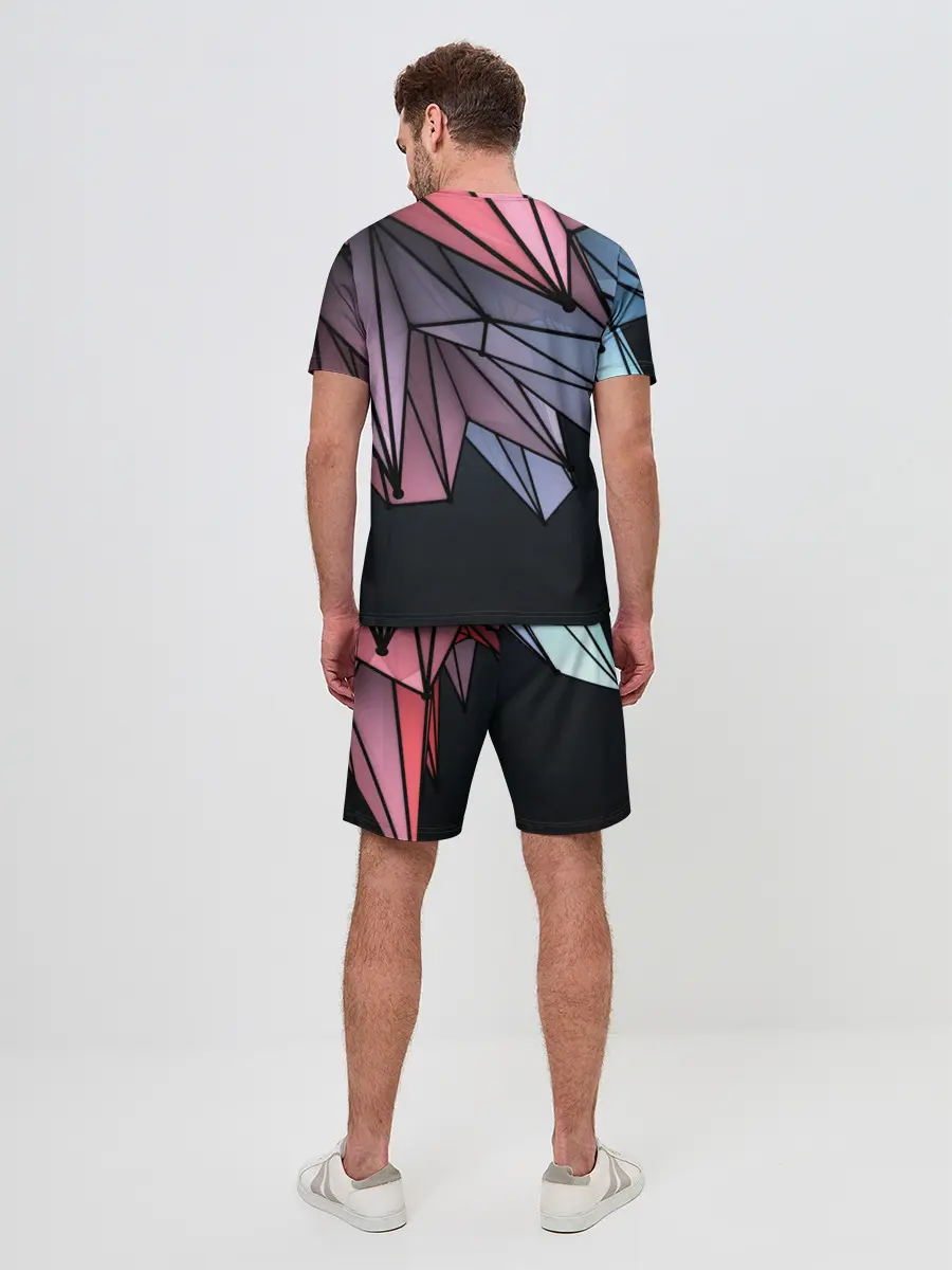 Мужской костюм с шортами / ГеометриЧеский Рисунок