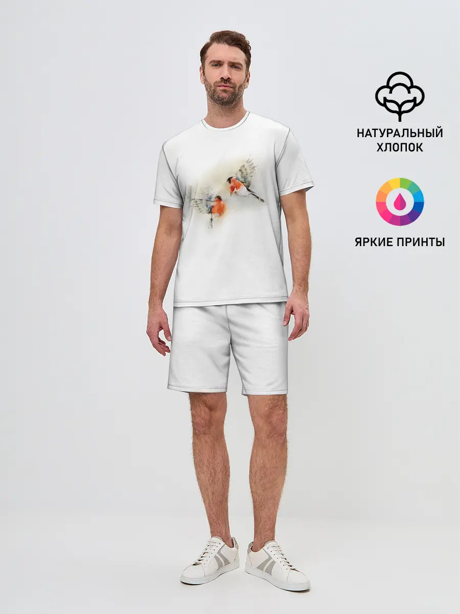 Мужской костюм с шортами / Снегири