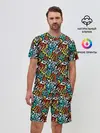 Мужской костюм с шортами / граффити